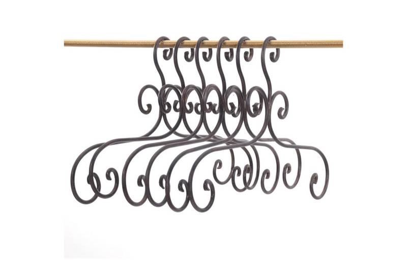 DESIGN DELIGHTS Garderobenständer KLEIDERBÜGEL 6 ER SET "AMELIE", Metall, braun, 41cm, Kleiderhaken von DESIGN DELIGHTS