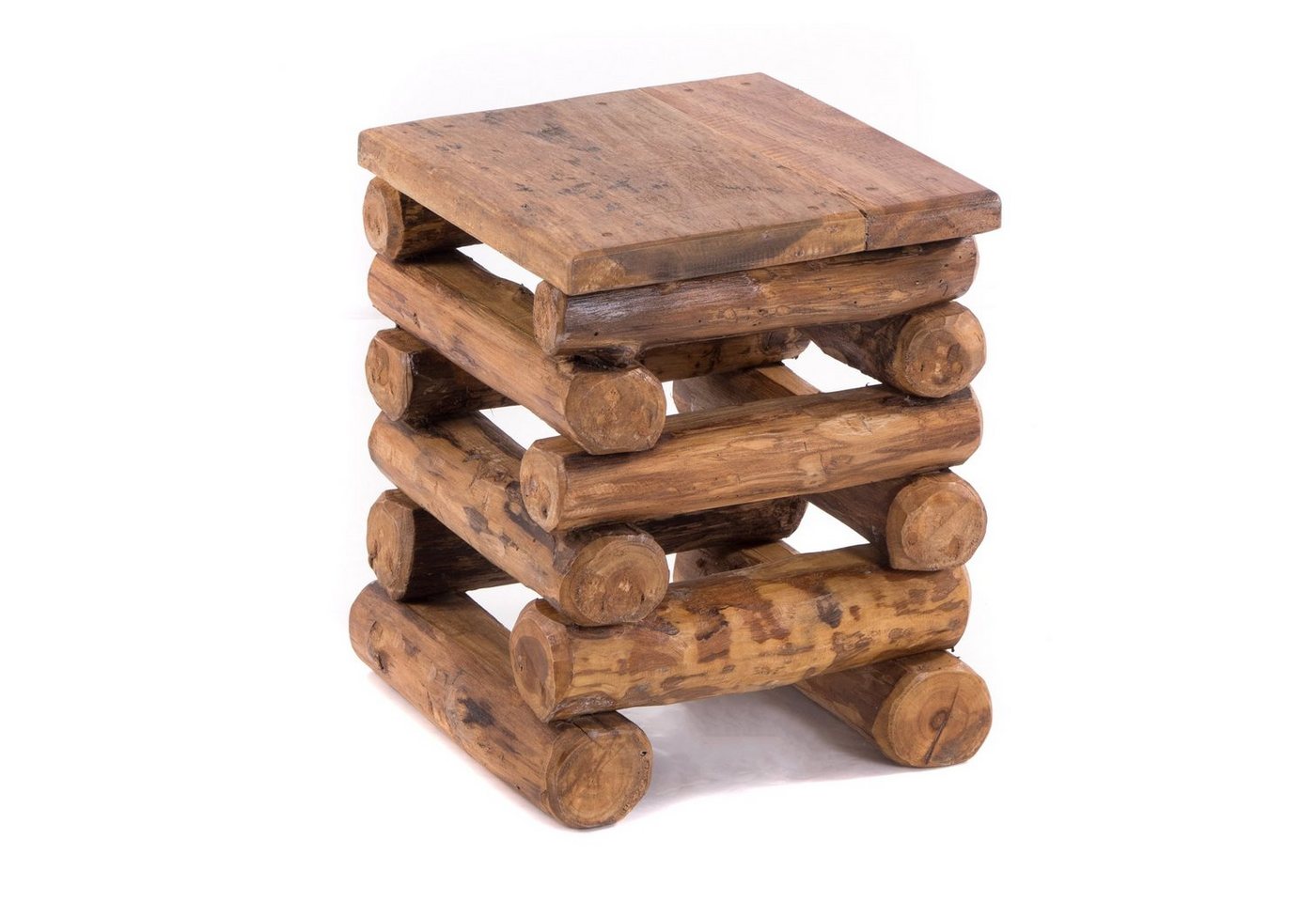 DESIGN DELIGHTS Hocker HOCKER "BLOCK 38", 30x30x39cm (BxTxH), Altholz Holz massiv, Sitzhock von DESIGN DELIGHTS