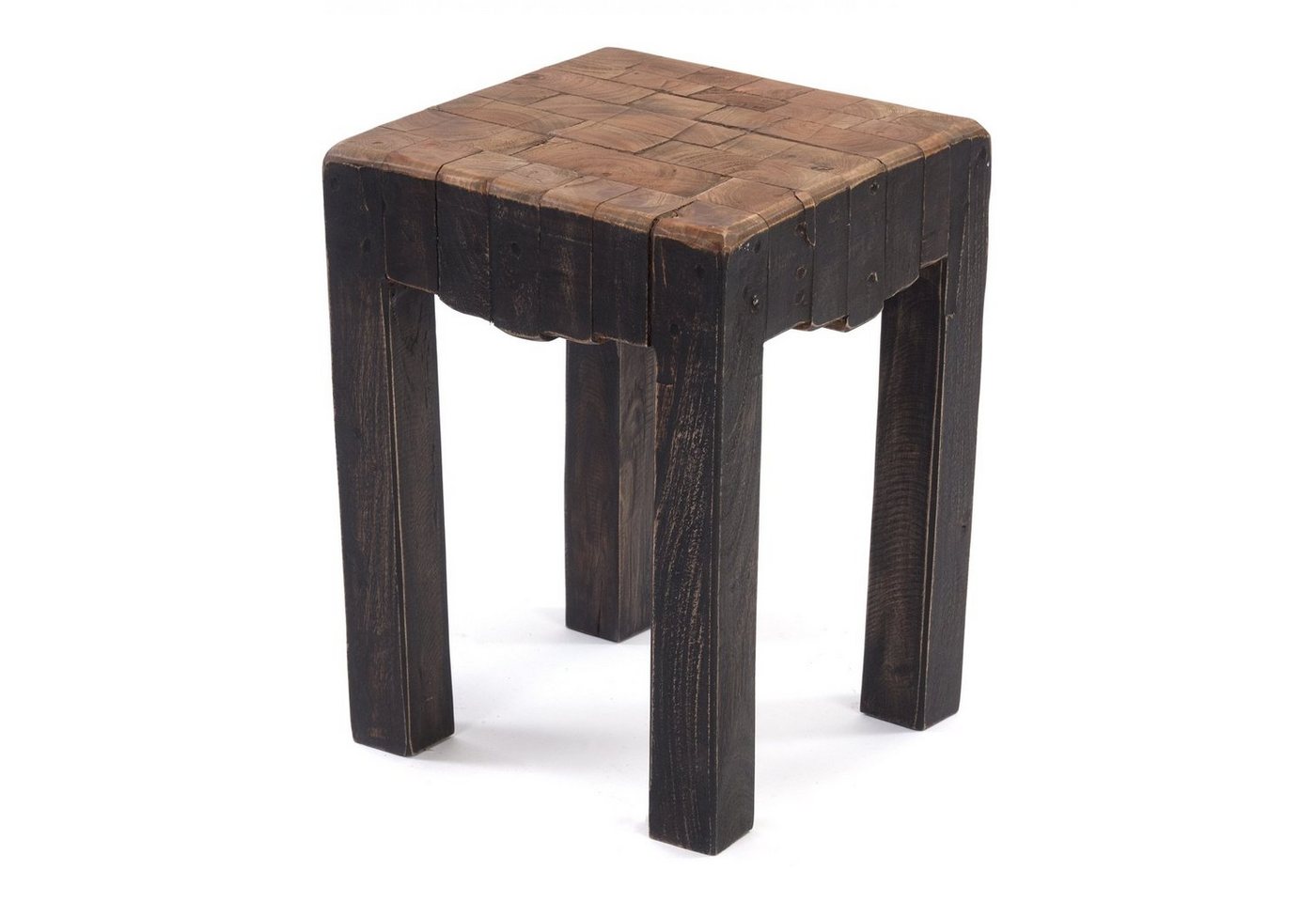 DESIGN DELIGHTS Hocker HOCKER NATURA", Altholz, 40x30x30 cm (HxBxT), Holzhocker, Farbe: 0" von DESIGN DELIGHTS