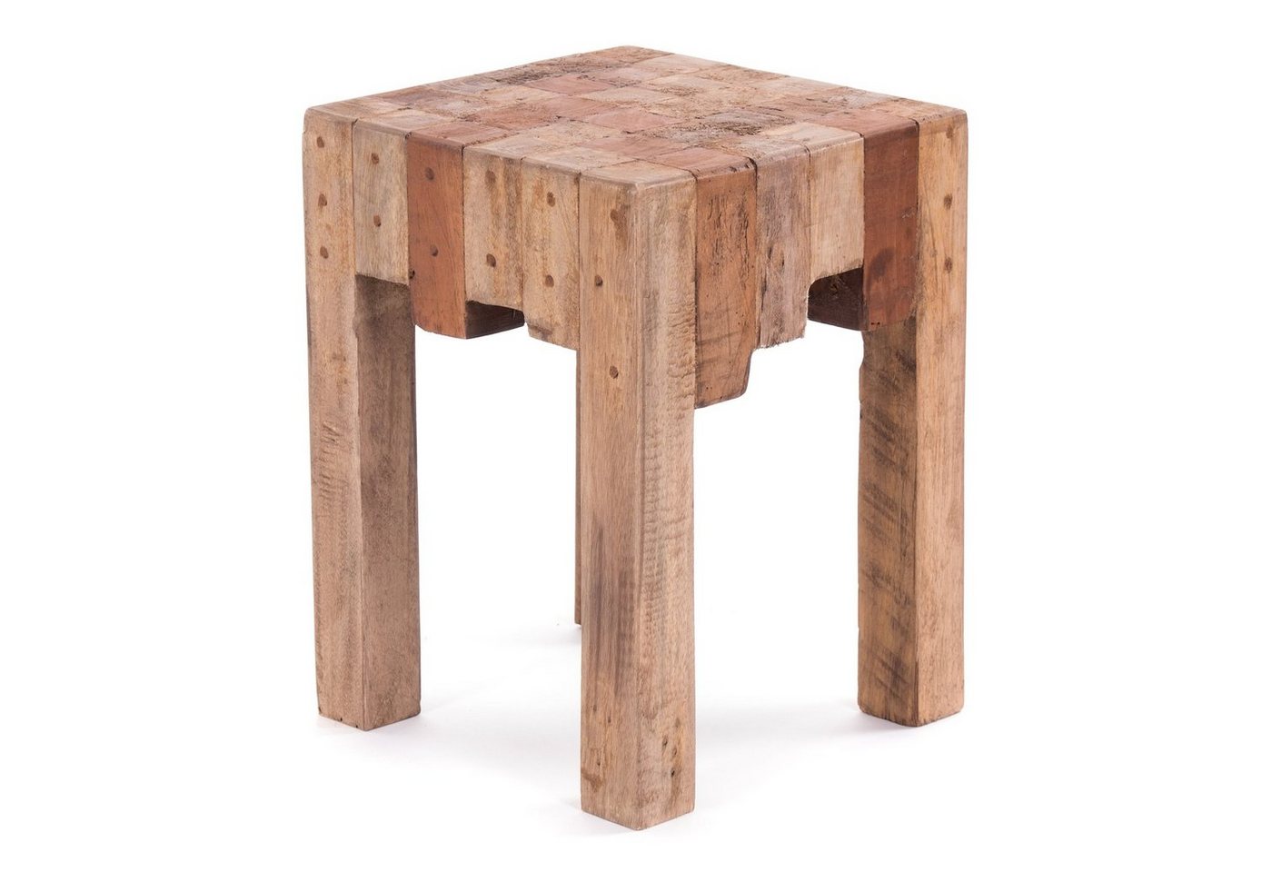 DESIGN DELIGHTS Hocker HOCKER "NATURA", Altholz, 40x30x30 cm (HxBxT), Holzhocker, Farbe: 0 von DESIGN DELIGHTS
