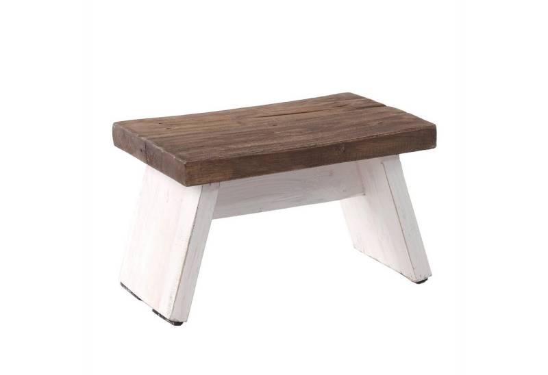 DESIGN DELIGHTS Hocker NOSTALGISCHER FUßHOCKER "SCHEMEL", Altholz massiv, Holzhocker, Farb von DESIGN DELIGHTS