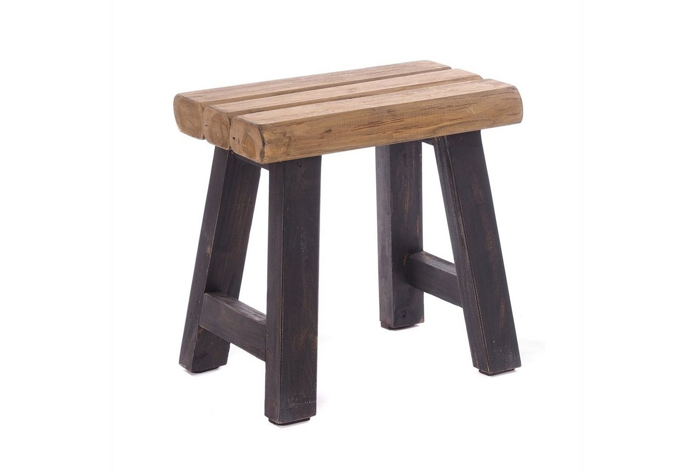 DESIGN DELIGHTS Hocker SITZHOCKER RUSTIC", 41x42x24cm (HxBxT), Teak, Holzhocker, Farbe: 0" von DESIGN DELIGHTS