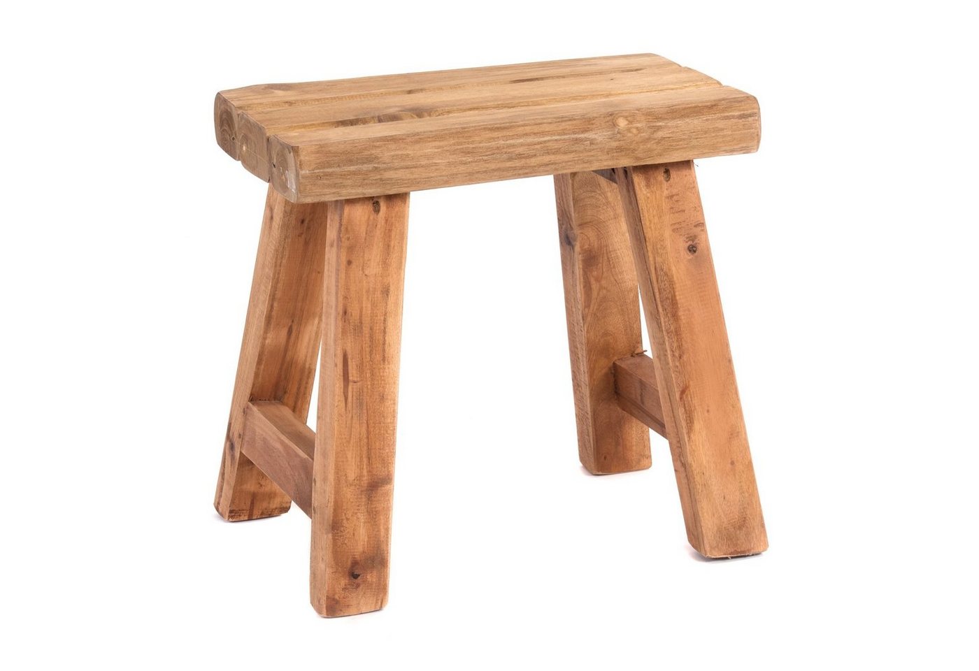 DESIGN DELIGHTS Hocker SITZHOCKER RUSTIC", 41x42x24cm (HxBxT), Teak, Holzhocker, Farbe: 0" von DESIGN DELIGHTS