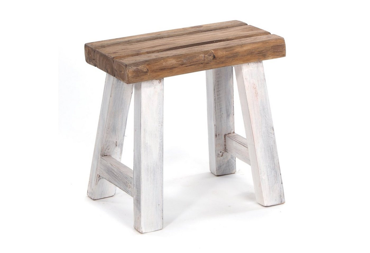 DESIGN DELIGHTS Hocker SITZHOCKER RUSTIC", 41x42x24cm (HxBxT), Teak, Holzhocker, Farbe: 0" von DESIGN DELIGHTS