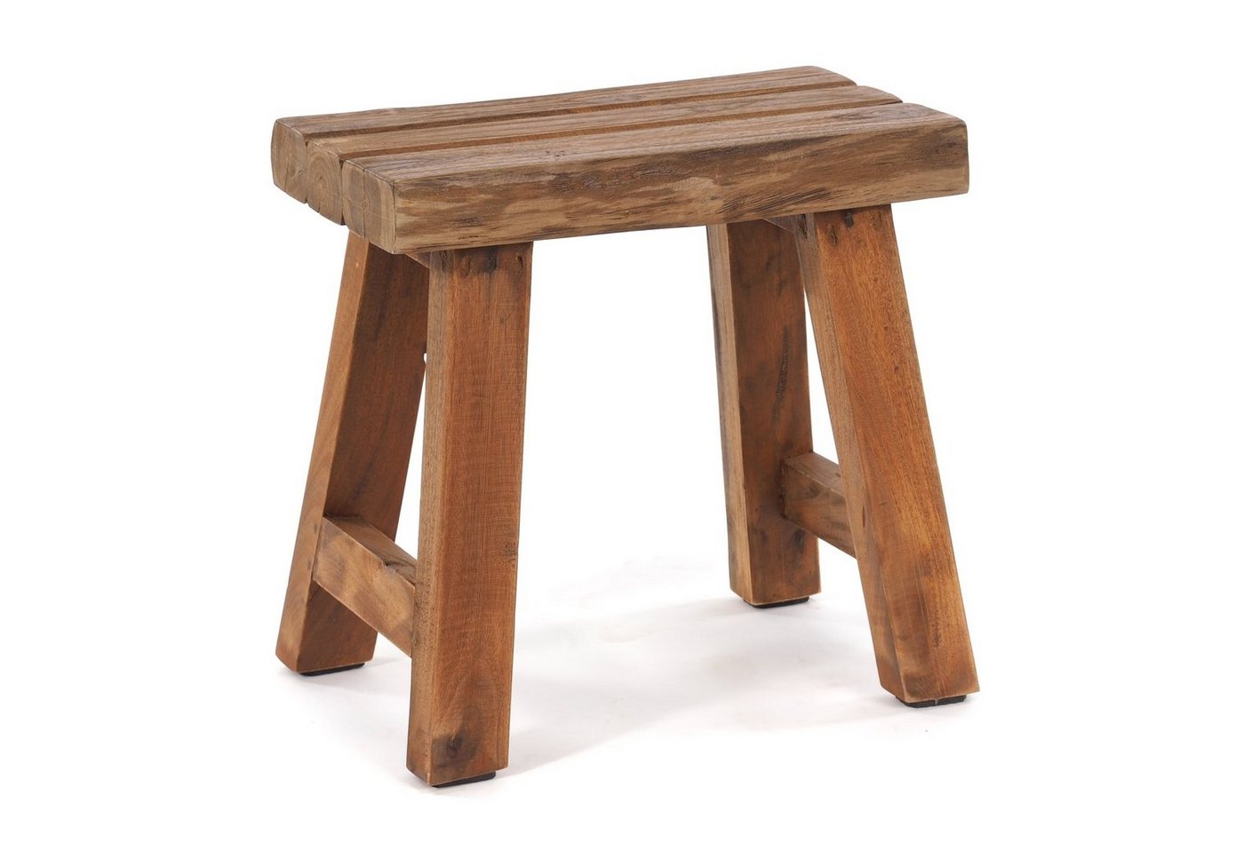 DESIGN DELIGHTS Hocker SITZHOCKER RUSTIC", 41x42x24cm (HxBxT), Teak, Holzhocker, Farbe: 0" von DESIGN DELIGHTS