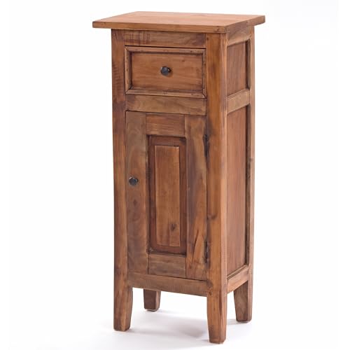 DESIGN DELIGHTS Holz FLURSCHRANK Plant 80" | 80x36x25cm (HxBxT), Mahagoni Recyclingholz | Shabby Chic Telefontisch | Farbe: 08 honigfarben gewachst von DESIGN DELIGHTS
