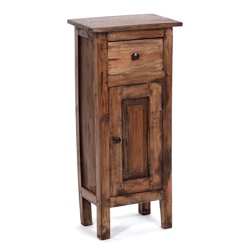 DESIGN DELIGHTS Holz FLURSCHRANK Plant 80" | 80x36x25cm (HxBxT), Mahagoni Recyclingholz | Shabby Chic Telefontisch | Farbe: 02 Hellbraun von DESIGN DELIGHTS
