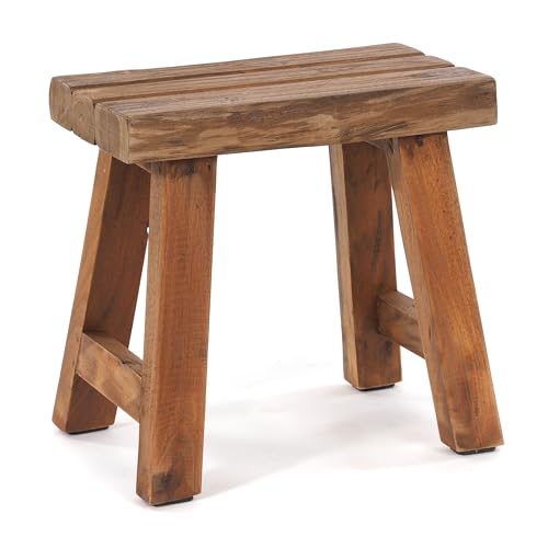 DESIGN DELIGHTS SITZHOCKER Rustic | 41x42x24 cm, Recycling Holz | Holzhocker von DESIGN DELIGHTS