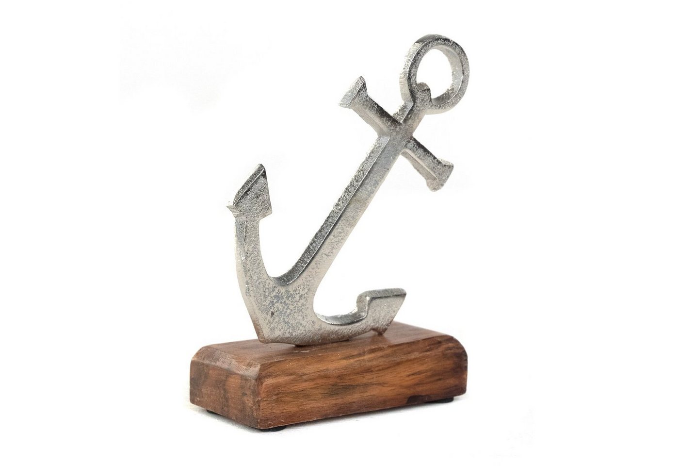 DESIGN DELIGHTS Skulptur AUFSTELLER "MARITIM", Mangoholz, Metall, 15 cm, Metallskulptur, Mus von DESIGN DELIGHTS