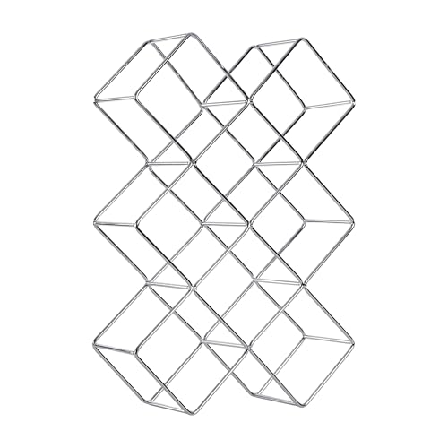 DESIGN DELIGHTS WEINFLASCHENHALTER Quadrat | Metall, Silber, 46 cm | Weinständer, Weinregal, Flaschenhalter DESIGN DELIGHTS WEINFLASCHENHALTER Quadrat | Metall, Silber, 46 cm | Weinständer, Weinregal, Flaschenhalter von DESIGN DELIGHTS