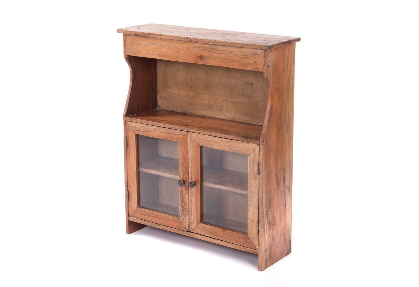 DESIGN DELIGHTS Wandregal WANDSCHRANK RIBERA", mit Glastüren, 73 cm, Holz Wandregal" von DESIGN DELIGHTS