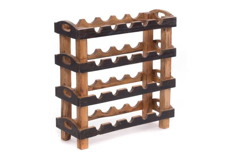 DESIGN DELIGHTS Weinregal WEINREGAL "RUSTIC", 66x61x24cm(HxBxT), Altholz massiv, Flaschenhalte von DESIGN DELIGHTS
