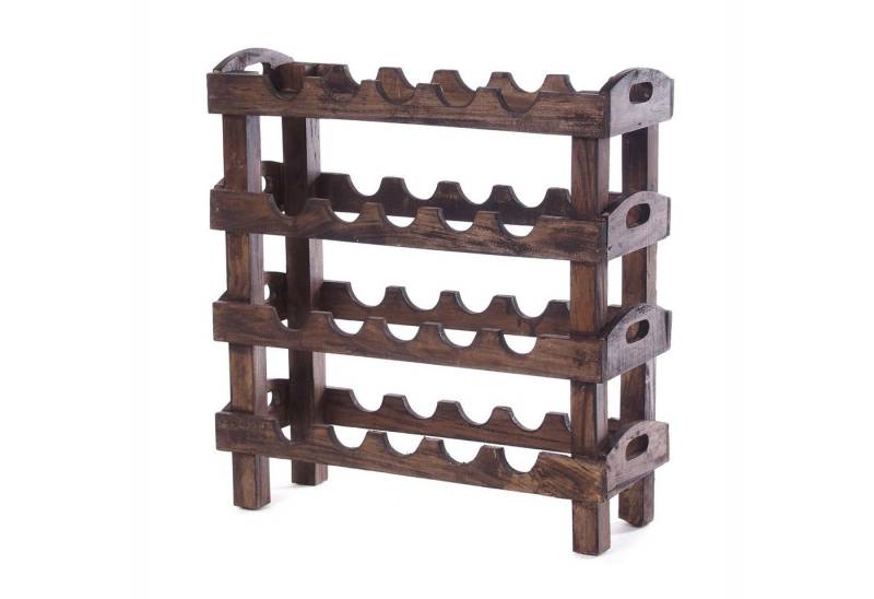 DESIGN DELIGHTS Weinregal WEINREGAL "RUSTIC", 66x61x24cm(HxBxT), Altholz massiv, Flaschenhalte von DESIGN DELIGHTS