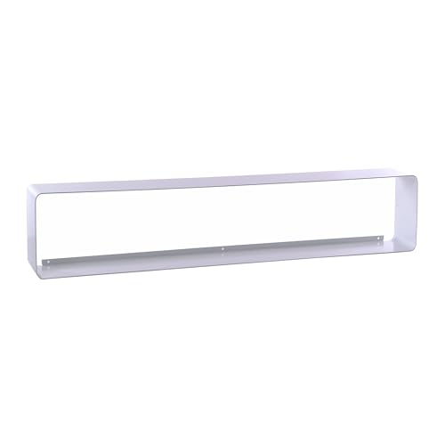DESIGN DELIGHTS XXL Lounge CD Regal Cube | 120 cm, lackiertes Metall | stylisches Wandboard, Retro Wandregal, CD Aufbewahrung | Farbe: weiß von DESIGN DELIGHTS