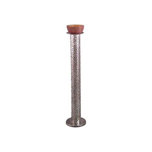 IMPOSANTER Design KERZENLEUCHTER Eternal Bodenleuchter Metall 80 cm antik-Silber von DESIGN DELIGHTS