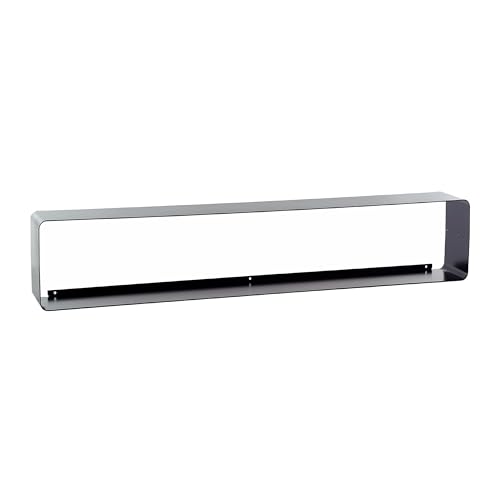 Lounge Design CD Regal Cube | 80 cm, lackiertes Metall | Retro Wandboard, 60er 70er Jahre Stil, CD Aufbewahrung, Wandregal | Farbe: schwarz von DESIGN DELIGHTS