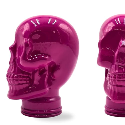 Stabiler Glaskopf Totenkopf - Kopfhörerständer & Deko-Schädel - Glas Skull Dekoobjekt Finishes - Farbe: OP2 pink von DESIGN DELIGHTS