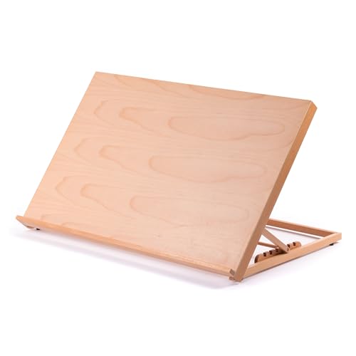 ZEICHENTISCH WORKSTATION | Buchenholz | Tischstaffelei für Malvorlagen bis DIN A2 von DESIGN DELIGHTS