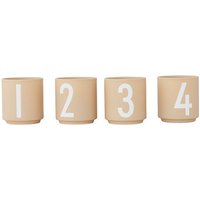 Espressobecher Set 1-4 beige von DESIGN LETTERS