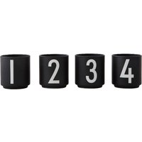 Espressobecher Set 1-4 schwarz von DESIGN LETTERS
