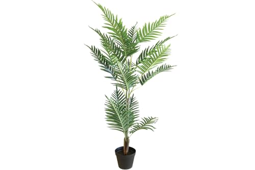 DESIGN decoration Deko Kunstpflanze Madagaskar Palme 120 cm Höhe mit Übertopf von DESIGN decoration