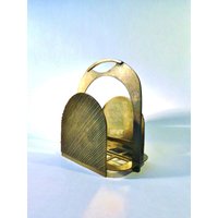 1960Er Modernist Bronze Brutalist Zeitungsständer - Bogen Form Design von DESIGN4EVERY1
