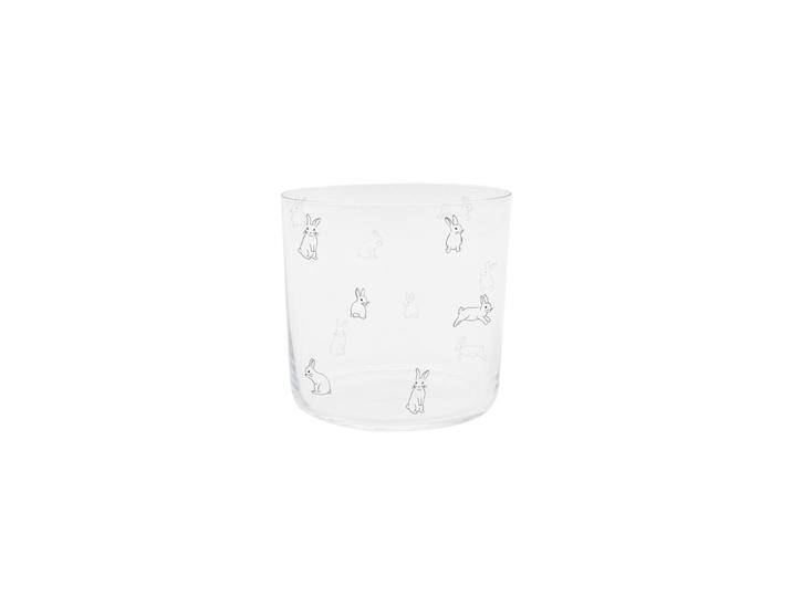 Eulenschnitt Trinkglas Kaninchen Osterdeko schwarz 350 ml von DESIGNHYPE