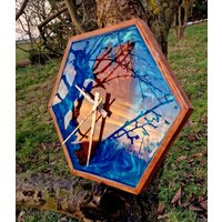 Wanduhr Uhr Epoxidhar Blau Ozean Holz Sechskant Handgemach Einzigartig Geschenk Diy Resin Часы Смола Wunschbestellung Wanduhr Uhr Epoxidhar Blau Ozean Holz Sechskant Handgemach Einzigartig Geschenk Diy Resin Часы Смола Wunschbestellung von DESIGNOLMA