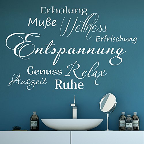 DESIGNSCAPE® Wandtattoo Auszeit vom Alltag: Entspannung, Erholung, Muße, Wellness, Erfrischung, Genuss, Relax, Auszeit, Ruhe | Farbe: kupfer | Größe: groß (120 x 73 cm) von DESIGNSCAPE