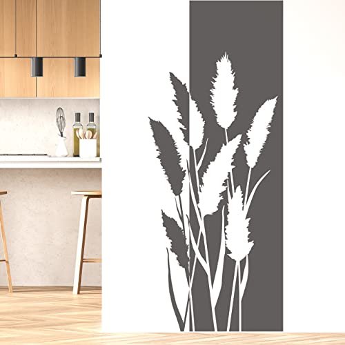 DESIGNSCAPE® Wandtattoo Banner Flauschiges Pampasgras | Farbe: beige | Größe: klein (49 x 120 cm) von DESIGNSCAPE