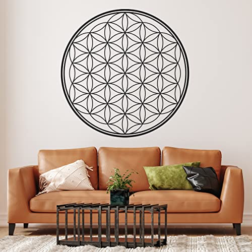 DESIGNSCAPE® Wandtattoo Blume des Lebens/Lebensblume | Farbe: hellbraun | Größe: klein (75 x 75 cm) von DESIGNSCAPE