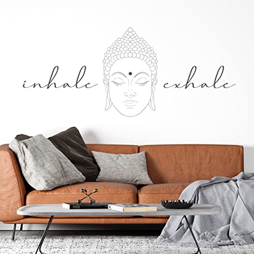 DESIGNSCAPE® Wandtattoo Buddha Atmung | Farbe 1: gold | Größe: groß (160 x 67 cm) von DESIGNSCAPE