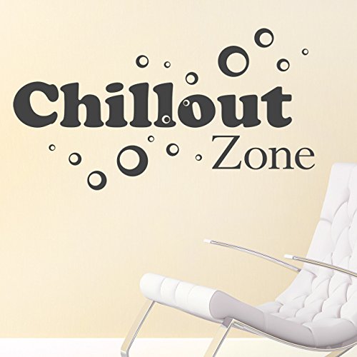 DESIGNSCAPE® Wandtattoo Chillout Zone | Farbe: dunkelgrün | Größe: groß (160 x 86 cm) von DESIGNSCAPE