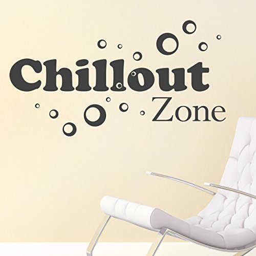DESIGNSCAPE® Wandtattoo Chillout Zone | Farbe: lindgrün | Größe: mittel (100 x 57 cm) von DESIGNSCAPE