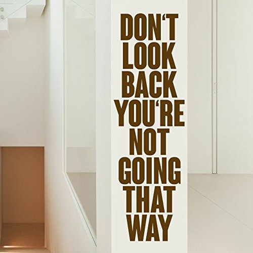 DESIGNSCAPE® Wandtattoo Don't look back you're not going that way | Farbe: grau | Größe: klein (25 x 80 cm) von DESIGNSCAPE