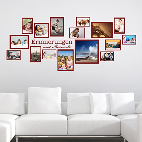 DESIGNSCAPE® Wandtattoo Fotorahmen Set Erinnerungen | Farbe: aubergine | Größe: groß (140 x 58 cm) von DESIGNSCAPE