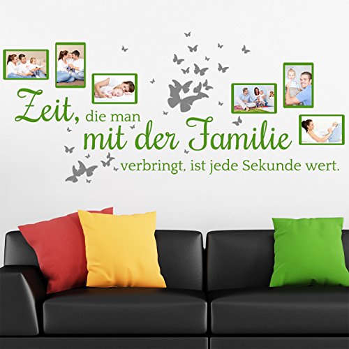 DESIGNSCAPE® Wandtattoo Fotorahmen Zeit mit der Familie | Farbe 1: königsblau | Größe: klein (120 x 53 cm) von DESIGNSCAPE