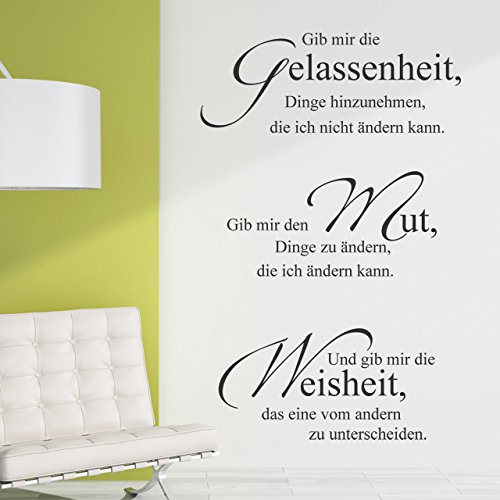 DESIGNSCAPE® Wandtattoo Gib mir die Gelassenheit, Dinge hinzunehmen, die ich nicht ändern kann. Gib mir den Mut, Dinge zu ändern, die ich ändern... | Farbe: beige | Größe: klein (39 x 60 cm) von DESIGNSCAPE