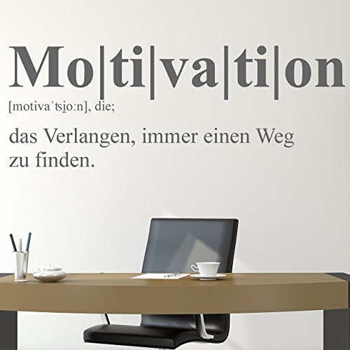 DESIGNSCAPE® Wandtattoo Motivation Definition | Wandtattoo Büro | Farbe: schwarz | Größe: klein (59 x 21 cm) von DESIGNSCAPE