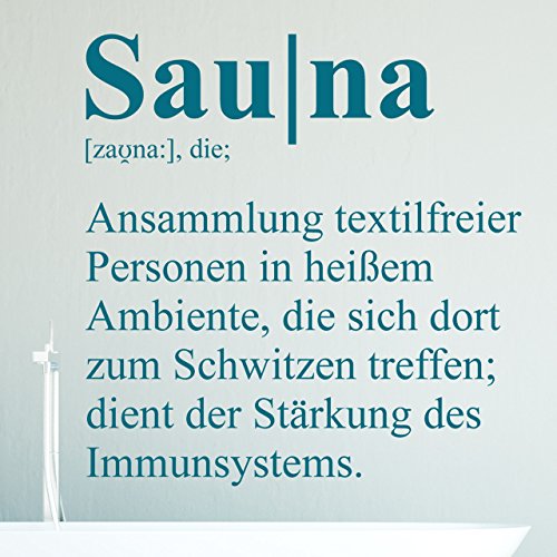 DESIGNSCAPE® Wandtattoo Sauna Definition: Ansammlung textilfreier Personen in heißem Ambiente... | Farbe: königsblau | Größe: klein (38 x 39 cm) von DESIGNSCAPE