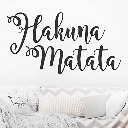 DESIGNSCAPE® Wandtattoo Schriftzug Hakuna Matata | Farbe: gold | Größe: mittel (90 x 49 cm) von DESIGNSCAPE