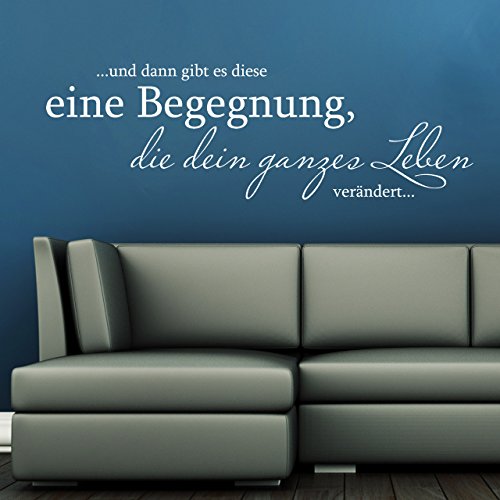 DESIGNSCAPE® Wandtattoo Und dann gibt es diese eine Begegnung, die dein ganzes Leben verändert... | Farbe: creme | Größe: klein (80 x 26 cm) von DESIGNSCAPE