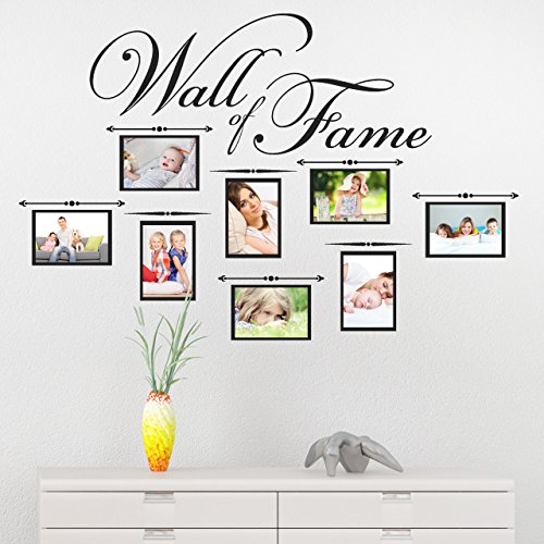 DESIGNSCAPE® Wandtattoo Wall of Fame | 8 Wandatttoo Fotorahmen für Lieblingsfotos | Farbe: gold | Größe: mittel (120 x 78 cm) von DESIGNSCAPE