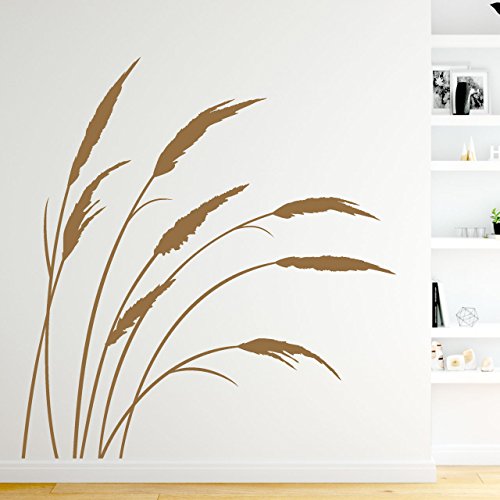 DESIGNSCAPE® Wandtattoo Wehende Gräser | Gräser im Wind | Farbe: beige | Größe: groß (150 x 160 cm) von DESIGNSCAPE