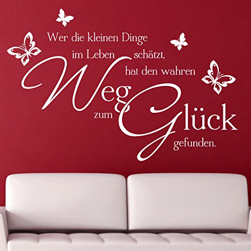 DESIGNSCAPE® Wandtattoo Wer die kleinen Dinge im Leben schätzt | Farbe: königsblau | Größe: klein (60 x 40 cm) von DESIGNSCAPE