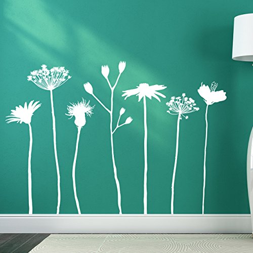 DESIGNSCAPE® Wandtattoo Wiesenblumen - Blumenwiese Deko | Farbe: kupfer | Größe: klein (87 x 60 cm) von DESIGNSCAPE