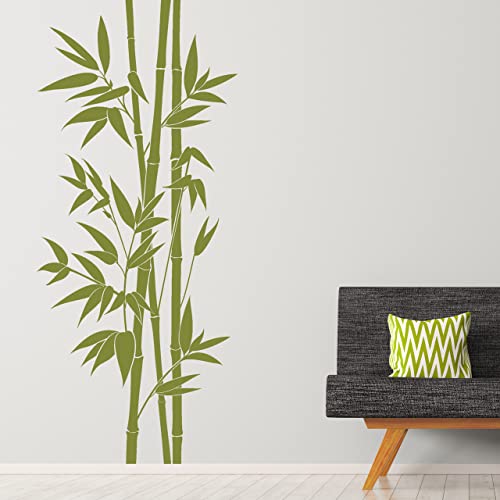 DESIGNSCAPE® Wandtattoo XXL-Bambus | Wandtattoo Pflanze Bamboo | Farbe: grasgrün | Größe: klein (52 x 120 cm) von DESIGNSCAPE