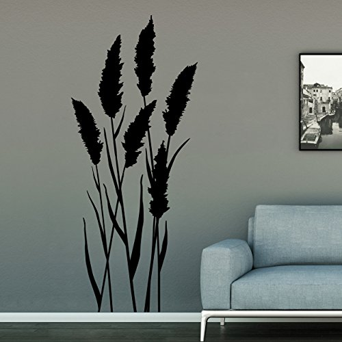 DESIGNSCAPE® Wandtattoo große Gräser - Grashalme | Farbe: schwarz | Größe: mittel (59 x 140 cm) von DESIGNSCAPE