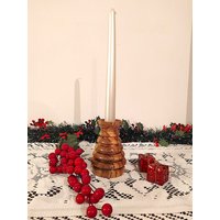 Kerzenständer Aus Holz - Kegelkerzenhalter Wohngeschenke Votivkerze Teelichthalter Bougeoir Ostergeschenk von DESIGNitalysr