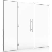 Glaswand mit Tür für Hamam und Badezimmer 200 x 190 8 mm transparentes Sicherheitsglas 2 von DESINEO